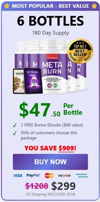 Buy 6 MetaBurn bottles