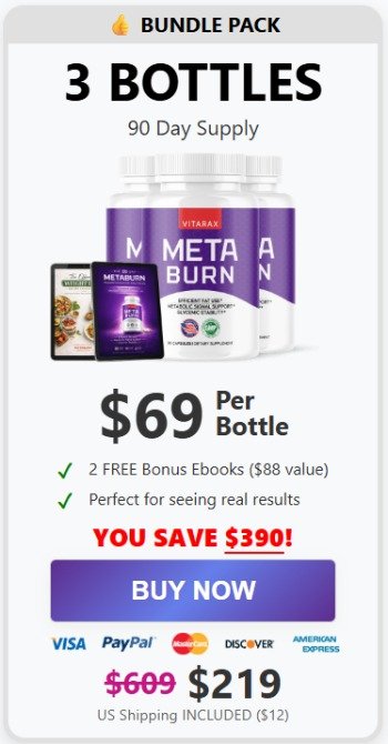 MetaBurn 3 bottles 90-day supply pricing